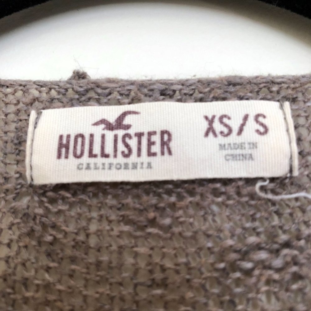 Hollister Lightweight Tan Open-Front Cardigan | Size XS - Picture 5 of 10